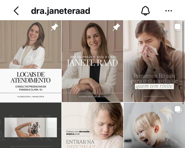 Perfil @dra.janeteraad no Instagram